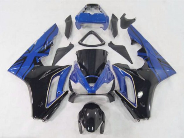 Carenados Moto Triumph Daytona 675 2006-2008 - Azul Negro Brillante Baratos