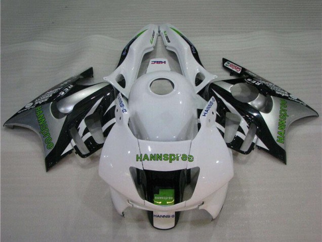 Carenados Moto Honda CBR600 F3 1995-1996 - Blanco Plata Verde Hannspree Baratos