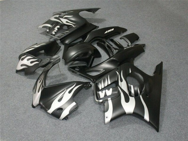 Carenados Moto Honda CBR600 F3 1995-1996 - Blanco Negro Mate Llama Baratos