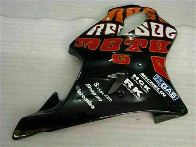 Carenados Moto Honda CBR600 F4i 2001-2003 - Amarillo Naranja Negro Brillante Rossi 46 Baratos