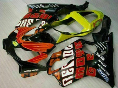 Carenados Moto Honda CBR600 F4i 2001-2003 - Amarillo Naranja Negro Brillante Rossi 46 Baratos