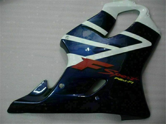 Carenados Moto Honda CBR600 F4i 2001-2003 - Blanco Azul Negro Raya Baratos