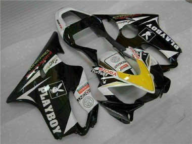 Carenados Moto Honda CBR600 F4i 2001-2003 - Blanco Amarillo Negro Brillante Playboy Baratos