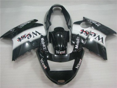 Carenados Moto Honda CBR1100XX Blackbird 1996-2007 - Negro Brillante Blanco West Baratos