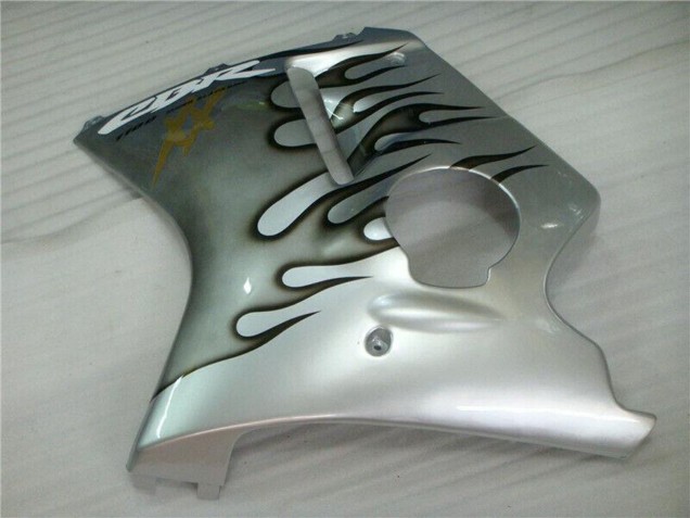 Carenado Moto Honda CBR1100XX Blackbird 1996-2007 - Plata Negro Llama Baratos