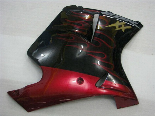Carenados Moto ABS Honda CBR1100XX Blackbird 1996-2007 - Negro Brillante Rojo Llama Baratos
