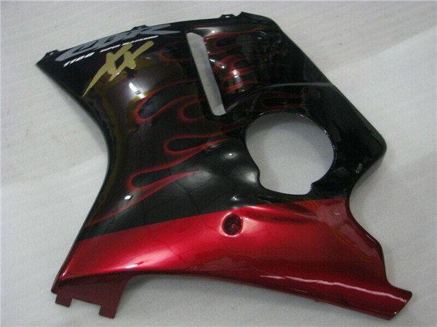 Carenados Moto ABS Honda CBR1100XX Blackbird 1996-2007 - Negro Brillante Rojo Llama Baratos