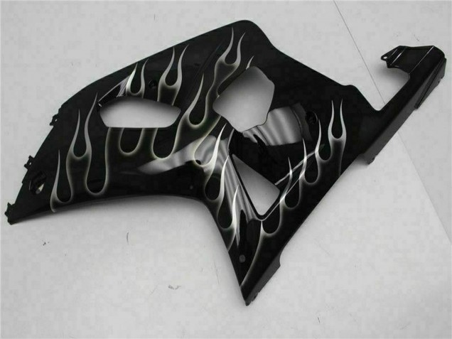 Carenados Moto Suzuki GSXR 600/750 2001-2003 - Negro Brillante Plata Llama Baratos