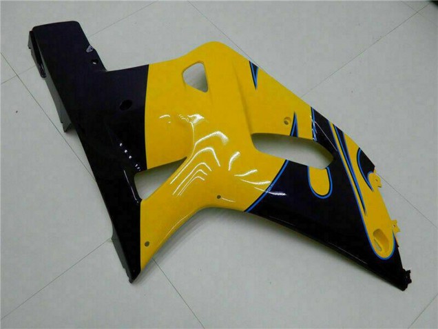 Carenados Moto Suzuki GSXR 600/750 2001-2003 - Amarillo Azul Oscuro Negro Brillante Baratos