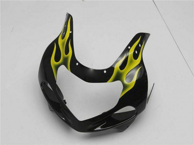 Carenados Moto Suzuki GSXR 600/750 2001-2003 - Negro Brillante Amarillo Llama Baratos