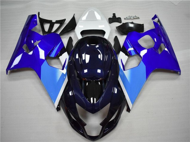 Carenado Moto Suzuki GSXR 600/750 2004-2005 - Blanco Azul Negro Baratos