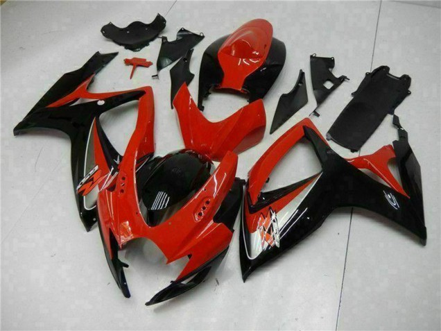 Carenados Moto Suzuki GSXR 600/750 2006-2007 - Rojo Negro Brillante Baratos