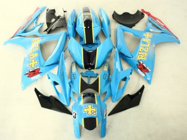 Carenados Moto Suzuki GSXR 600/750 2006-2007 - Azul Claro Negro Amarillo Rizla Baratos