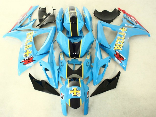 Carenados Moto Suzuki GSXR 600/750 2006-2007 - Azul Claro Negro Amarillo Rizla Baratos