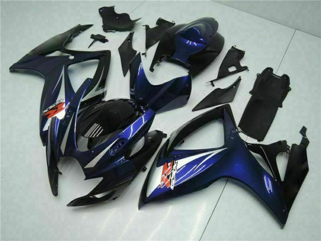 Carenados Moto Suzuki GSXR 600/750 2006-2007 - Negro Brillante Azul Baratos