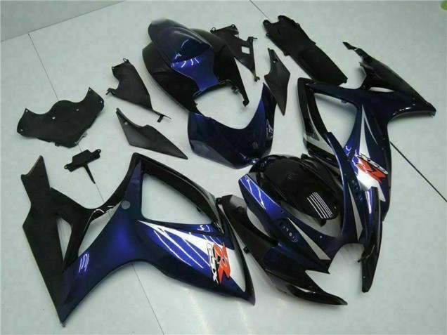 Carenados Moto Suzuki GSXR 600/750 2006-2007 - Negro Brillante Azul Baratos