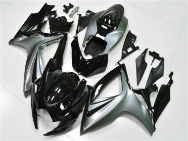 Carenados Moto Suzuki GSXR 600/750 2006-2007 - Plata Negro Brillante Baratos