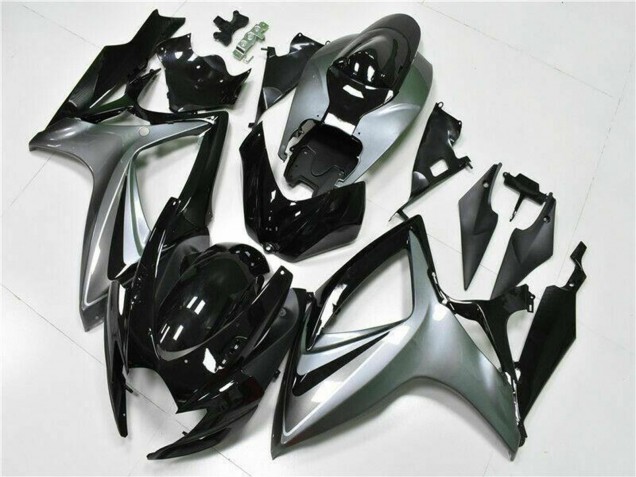 Carenados Moto Suzuki GSXR 600/750 2006-2007 - Plata Negro Brillante Baratos