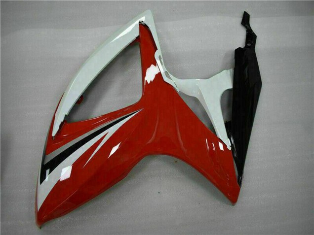 Carenados Moto Suzuki GSXR 600/750 2006-2007 - Blanco Rojo Negro Brillante Raya Baratos