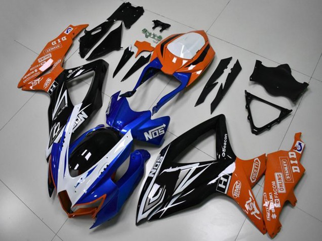 Carenados Moto Suzuki GSXR 600/750 2008-2010 - Naranja Azul Blanco Negro Brillante Baratos
