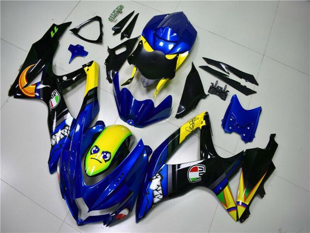 Carenados Moto Suzuki GSXR 600/750 2008-2010 - Azul Amarillo Tiburón Baratos