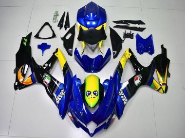 Carenados Moto Suzuki GSXR 600/750 2008-2010 - Azul Amarillo Tiburón Baratos