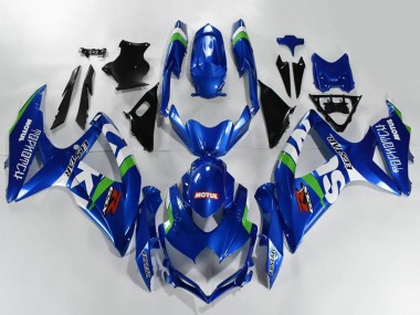 Carenados Moto Suzuki GSXR 600/750 2008-2010 - Azul Blanco Verde Negro Baratos