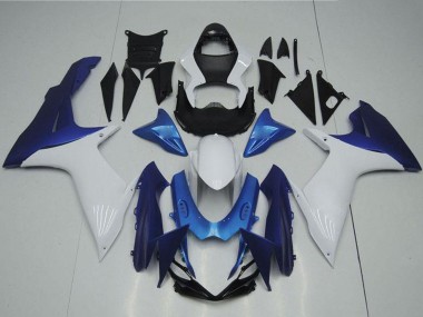 Carenados Moto Suzuki GSXR 600/750 2011-2024 - Blanco Azul Claro Baratos