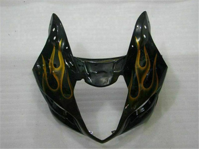 Carenados Moto Suzuki GSXR 1000 2003-2004 - Negro Brillante Oro Llama Baratos