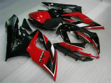 Carenados Moto Suzuki GSXR 1000 2005-2006 - Rojo Negro Brillante Negro Mate Baratos
