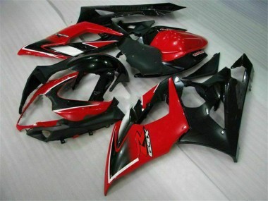 Carenados Moto Suzuki GSXR 1000 2005-2006 - Rojo Negro Brillante Negro Mate Baratos