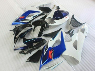 Kits Carenado Moto Suzuki GSXR 1000 2005-2006 - Blanco Azul Negro Brillante Baratos