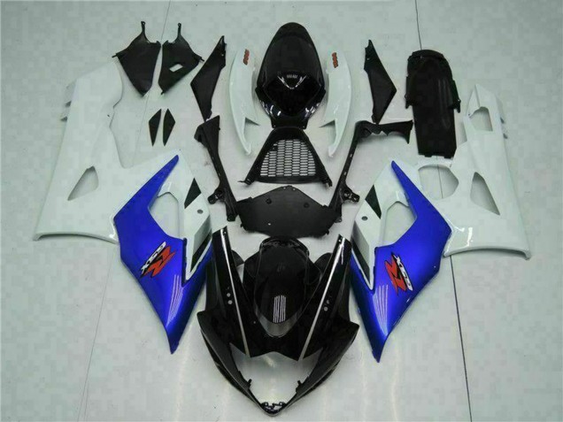 Carenado Moto Suzuki GSXR 1000 2005-2006 - Blanco Azul Negro Brillante Baratos