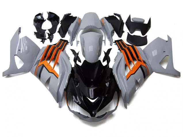 Carenados Moto Kawasaki ZX14R ZZR1400 2012-2024 - Nardo Gris Naranja Negro Baratos