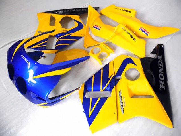 Carenados Moto Honda CBR400RR NC23 1987-1989 - Amarillo Azul Negro Brillante Baratos