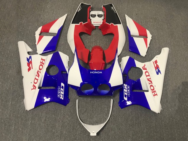Carenado Moto Honda CBR400RR NC23 1987-1989 - Blanco Rojo Azul Baratos