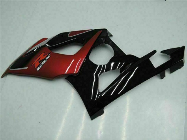 Carenados Moto Suzuki GSXR 1000 2005-2006 - Rojo Plata Negro Brillante Baratos