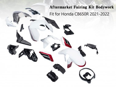 Carenados Moto Honda CB650R 2019-2022 - Blanco Negro Rojo Baratos