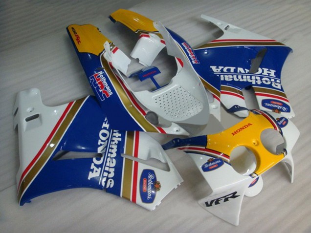 Carenados Moto Honda VFR400R NC30 1988-1992 - Blanco Azul Amarillo Rothmans Baratos