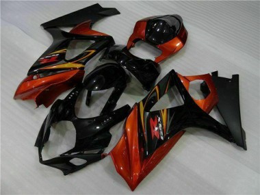 Carenados Moto Suzuki GSXR 1000 2007-2008 - Negro Naranja Baratos