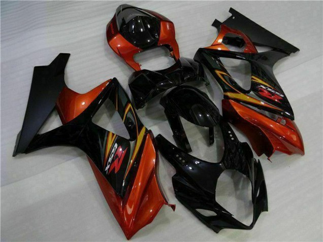 Carenados Moto Suzuki GSXR 1000 2007-2008 - Negro Naranja Baratos
