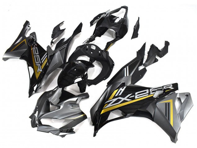Carenados Moto Kawasaki ZX25R ZX-25R 2019-2025 - Gris Oro Negro Brillante Baratos