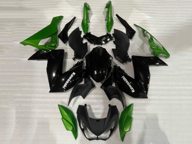 Carenado Moto Kawasaki Z250/Z300 2015-2016 - Verde Negro Brillante Baratos