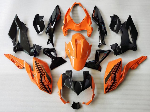 Carenados Moto Kawasaki Z400 2018-2024 - Naranja Negro Brillante Baratos