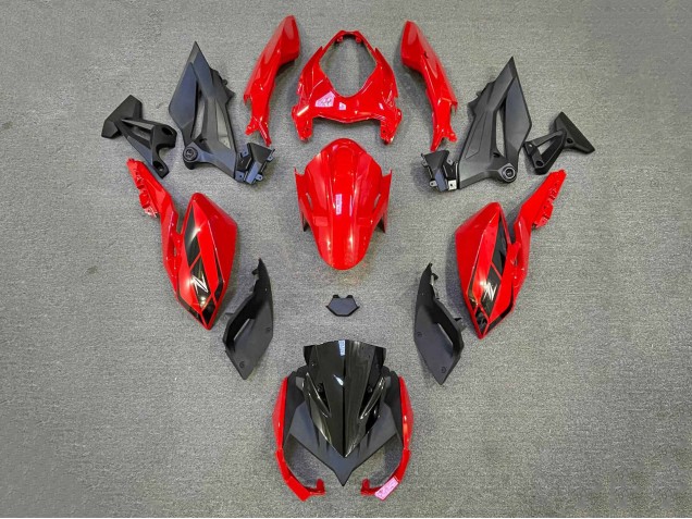 Carenados Moto Kawasaki Z400 2018-2024 - Rojo Negro Mate Baratos
