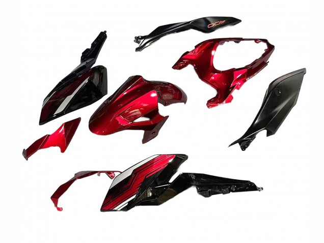 Carenados Moto Kawasaki Z400 2018-2024 - Rojo Caramelo Negro Brillante Baratos