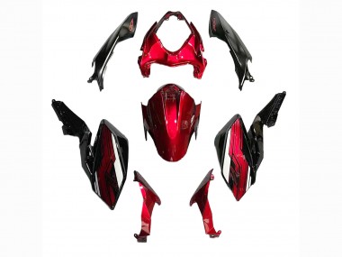 Carenados Moto Kawasaki Z400 2018-2024 - Rojo Caramelo Negro Brillante Baratos