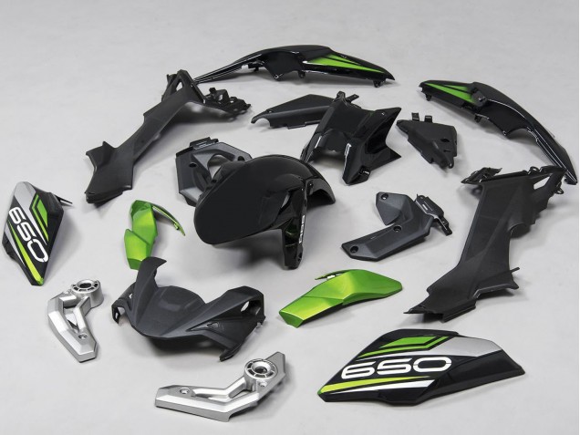 Carenados Moto Kawasaki Ninja Z650 2017-2019 - Negro Verde Plata Baratos