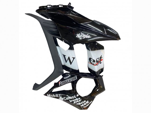 Carenados Moto Kawasaki Z1000SX 2010-2016 - Negro Brillante Oro Blanco Mobil West Baratos