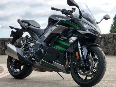 Carenados Moto Kawasaki Z1000SX 2020-2025 - Negro Verde Línea Ninja Baratos